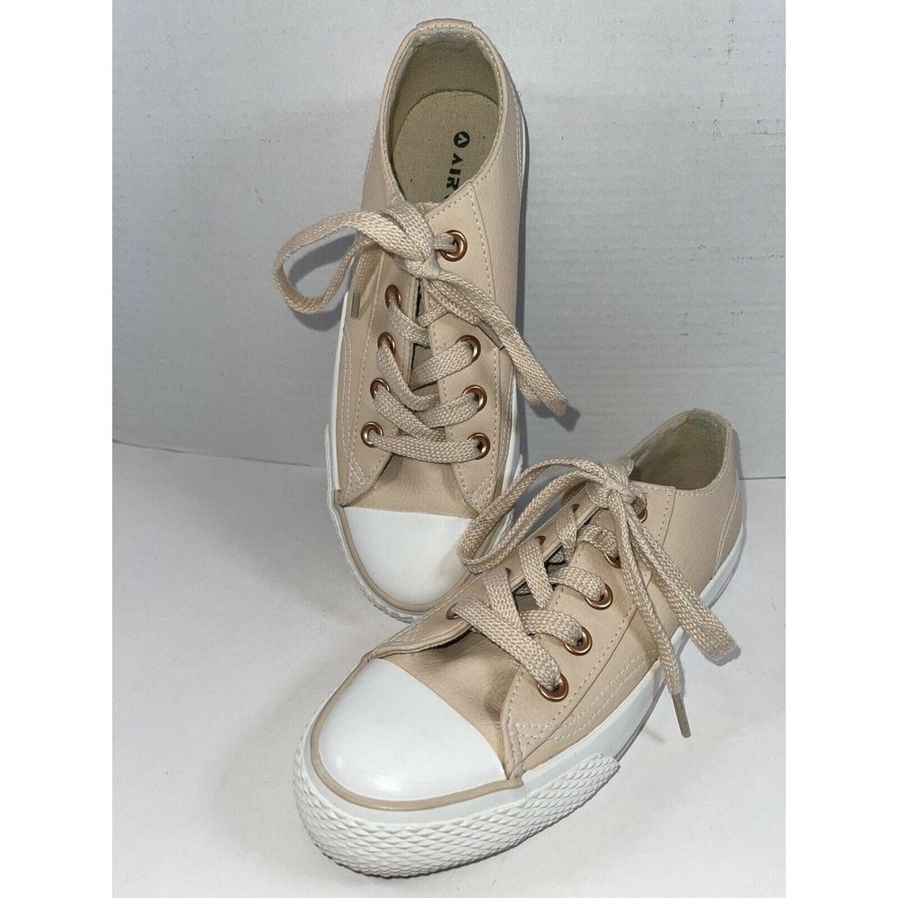 Peach Airwalk Low Sneaker Shoes Canvas Faux Leather Women's Size 6